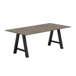 Alegro Table belge rectangulaire en stratifié avec pieds en forme de tréteau