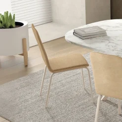 Altea Chaise en tissu et pieds en métal