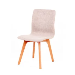 Amelie Chaise en tissu avec pieds en bois massif