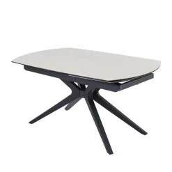 AngèleTable moderne extensible en céramique pieds métal