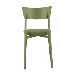 Anémone Carrier® Chaise française avec assise en tissu rembourrée et dossier métal