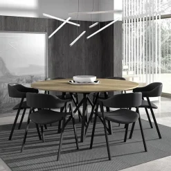 Arca Fauteuil de table avec accoudoirs en simili
