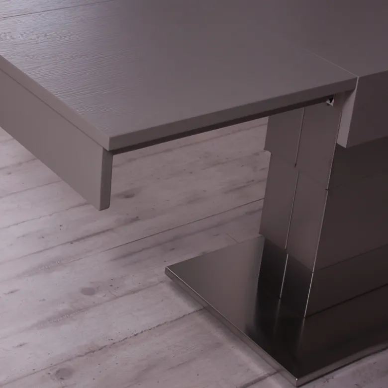 Ares Wing Table modulable extensible réglable en hauteur en bois et métal