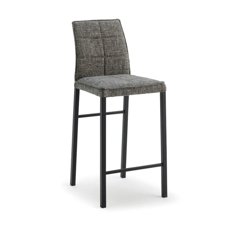 Atlanta Tabouret snack italien en tissu avec pieds en métal