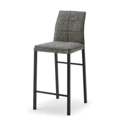 Atlanta Tabouret snack italien en tissu avec pieds en métal
