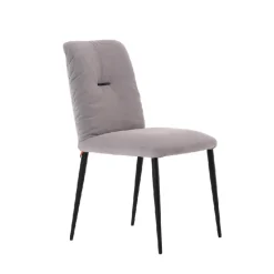 Aura Mobitec® Chaise moderne en tissu et pieds métal
