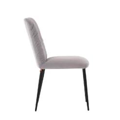 Aura Mobitec® Chaise moderne en tissu et pieds métal