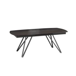 BabyloneTable en céramique extensible avec pieds design en métal noir