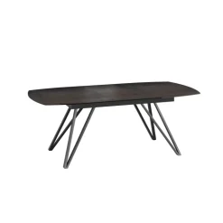 BabyloneTable en céramique extensible avec pieds design en métal noir