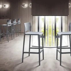 Bakhita Tabouret de bar moderne empilable