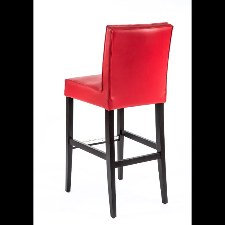 BarCarpe 2 Tabouret de bar matelassé en synthétique et bois