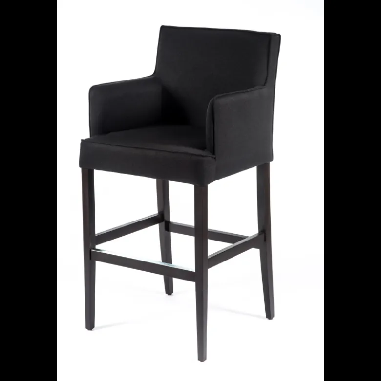 BarDiem Tabouret bar contemporain en tissu et bois