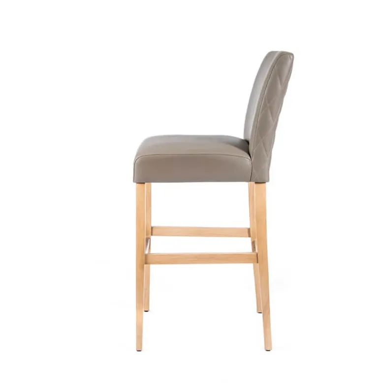 BarFritz diamant Tabouret de bar matelassé sur le dos du dossier style contemporain