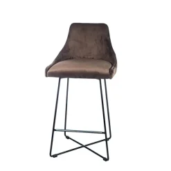 BarLars line Tabouret snack moderne en métal et tissu