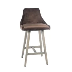 BarLars line Tabouret snack moderne coque tissu dos matelassé