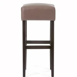 BarMax Tabouret de bar sans dossier en synthétique et bois