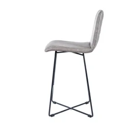 BarPandora diamant Tabouret snack design rembourré avec pieds filaires en métal noir