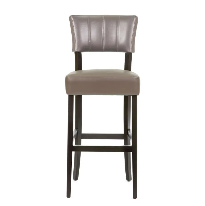BarSteffi 2 Tabouret snack matelassé en bois et synthétique