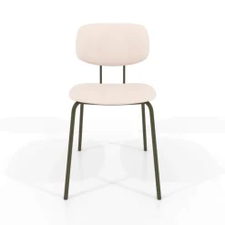 Bistro Chaise inspiration vintage en simili avec pieds en métal