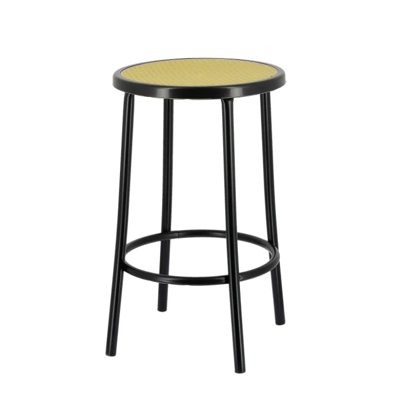 Bistro Tabouret bistrot sans dossier assise imitation cannage fabriqué en France