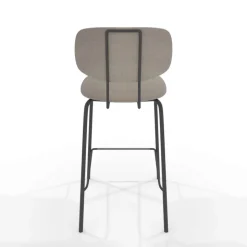 Bistro Tabouret snack inspiration vintage en simili et pieds en métal