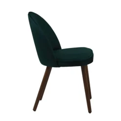 Bistrot Chaise cosy en tissu avec pieds en bois