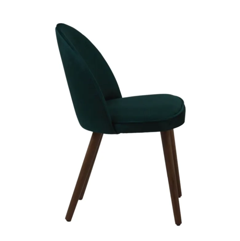 Bistrot Chaise cosy en tissu avec pieds en bois