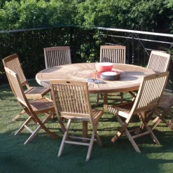 BodiniChaise de jardin pliante en teck massif