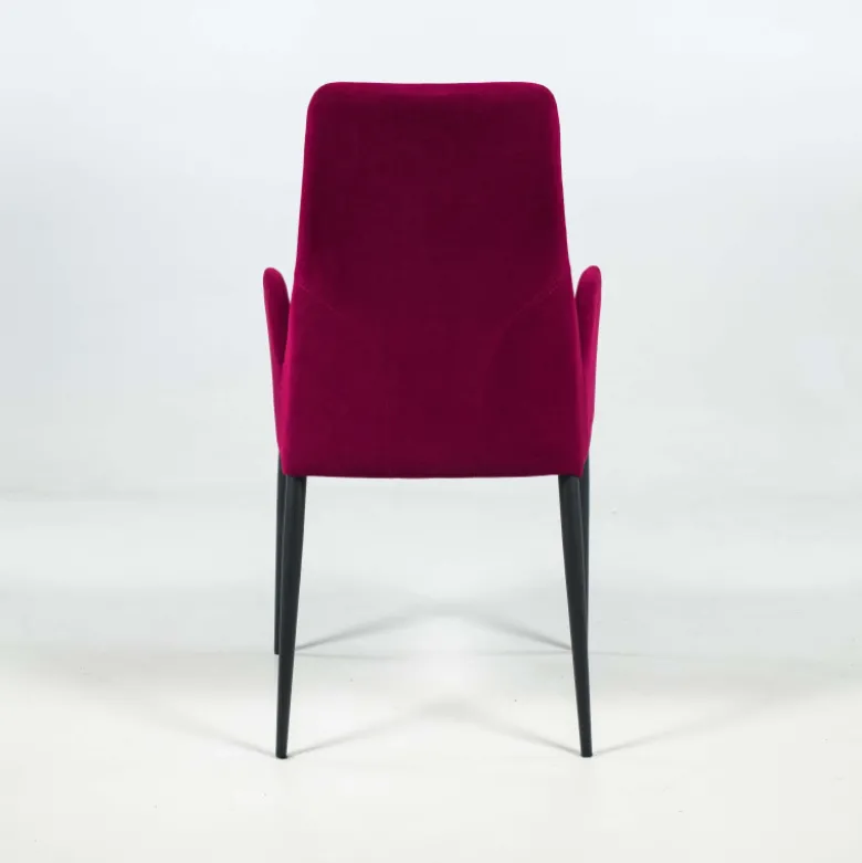 Bridge Mathilde Fauteuil de salle à manger en tissu et métal