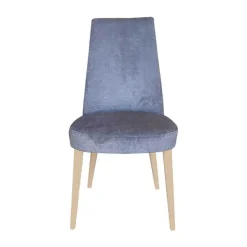 Brisa Chaise confortable en tissu pieds bois