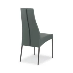 Carla Chaise en cuir de salle à manger italienne