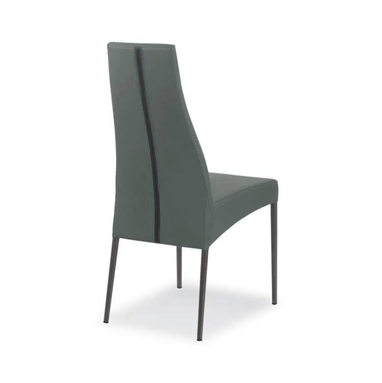 Carla Chaise en cuir de salle à manger italienne