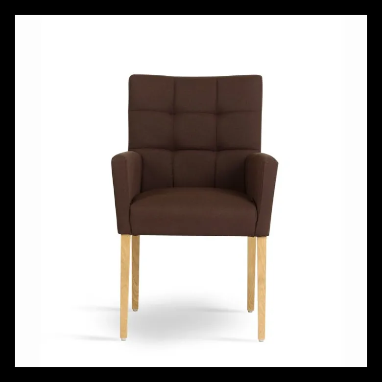 Carré Mobitec® Fauteuil de salon contemporain en bois et tissu
