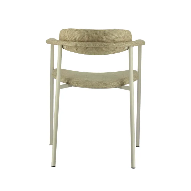 Cassis Fauteuil moderne en tissu avec accoudoirs et pieds en métal
