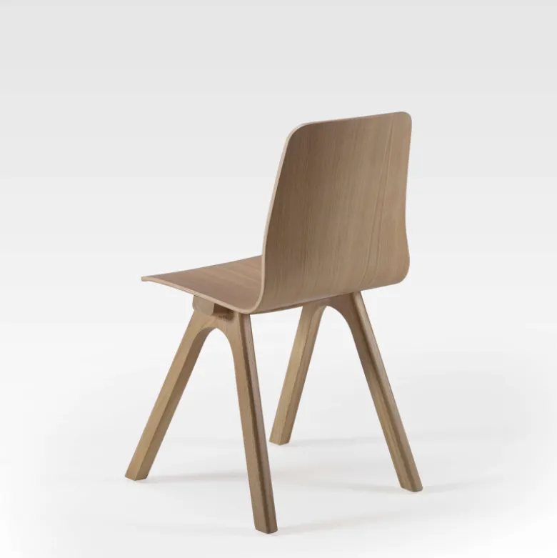Chevron Chaise de designer en bois