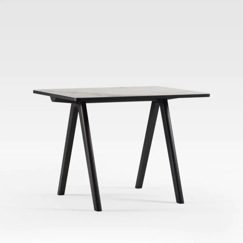Chevron Table haute de designer en céramique et bois