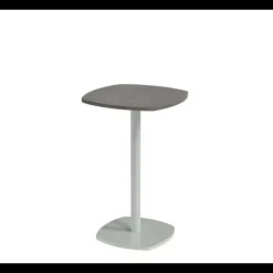 Circa Petite table de cuisine carrée aux bords arrondis avec pied central