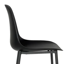 Cloe Tabouret snack moderne en polypropylène et métal