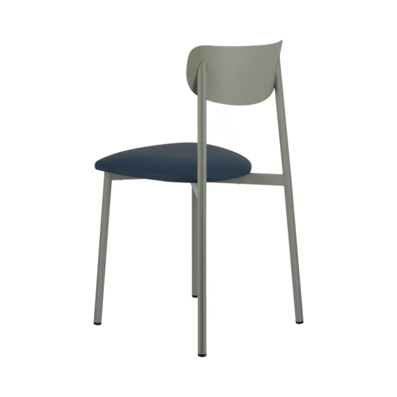 Colette Carrier® Chaise française en métal avec assise en simili rembourrée