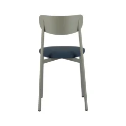 Colette Carrier® Chaise française en métal avec assise en simili rembourrée