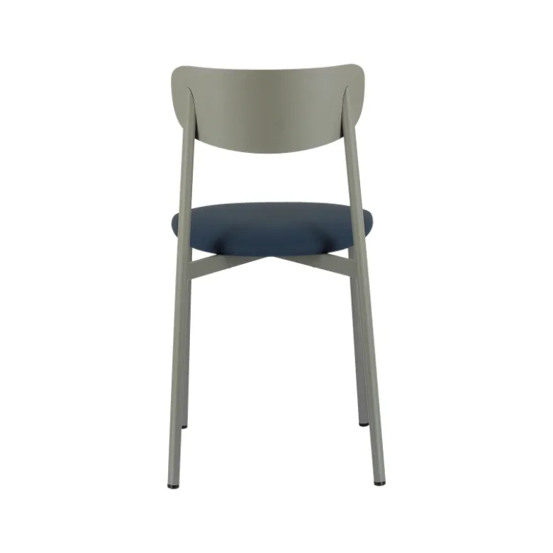 Colette Carrier® Chaise française en métal avec assise en simili rembourrée