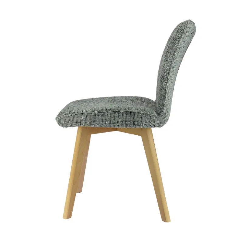 ColineChaise rembourrée en tissu avec pieds en bois