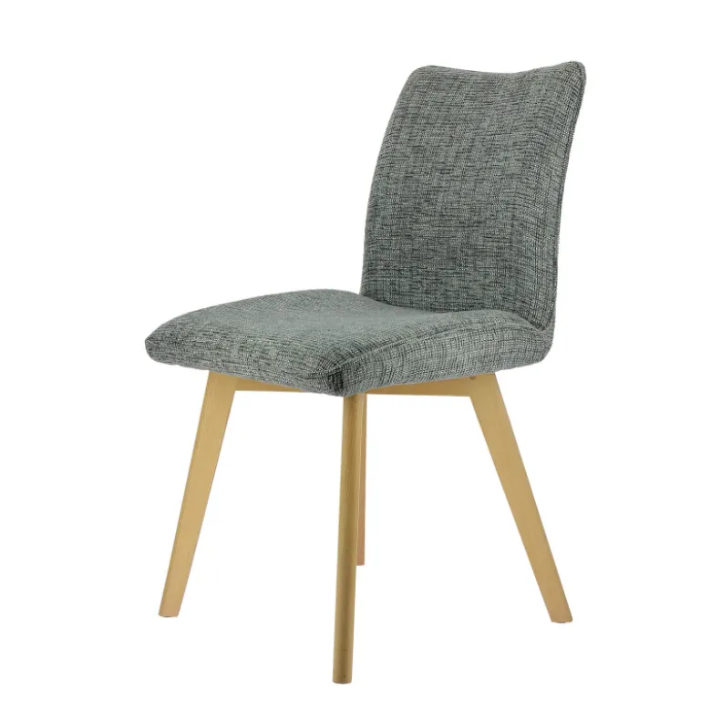 ColineChaise rembourrée en tissu avec pieds en bois