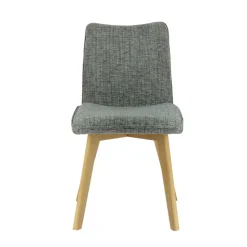 ColineChaise rembourrée en tissu avec pieds en bois