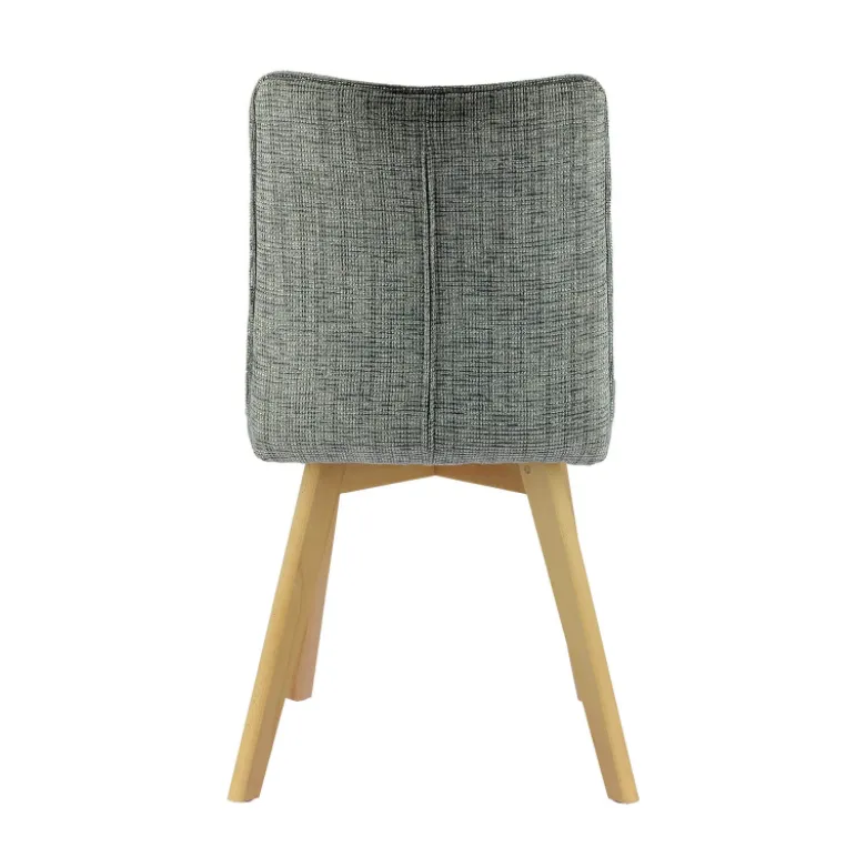 ColineChaise rembourrée en tissu avec pieds en bois