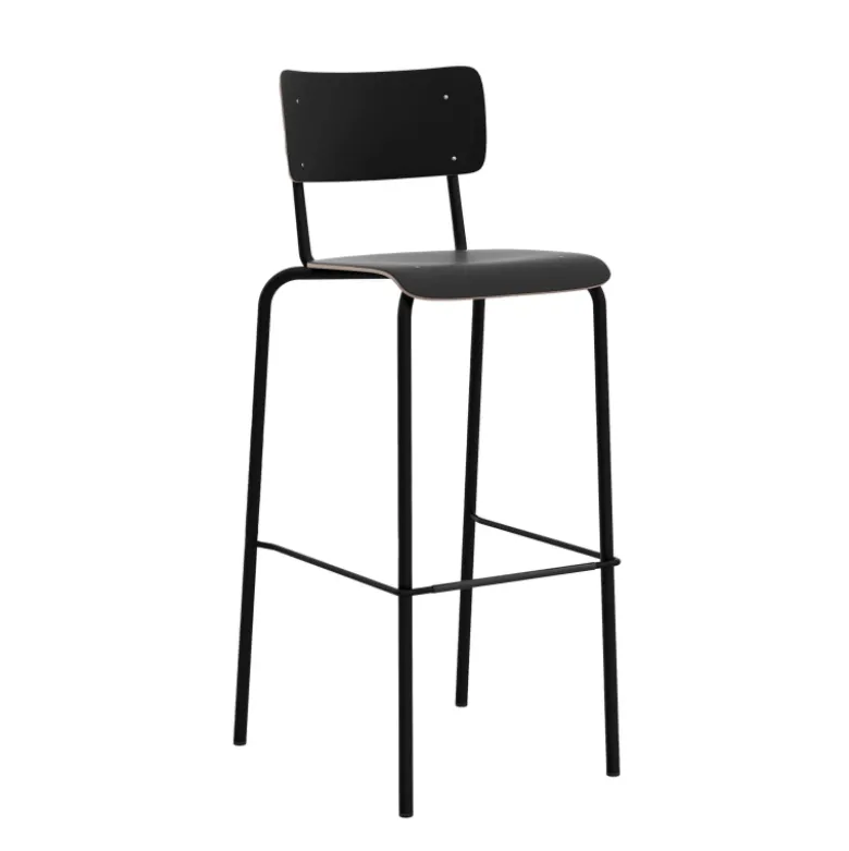College Tabouret de bar avec dossier style vintage