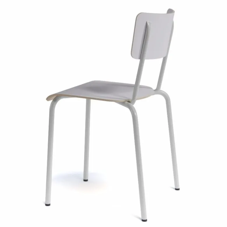 Collège Chaise d'écolier vintage en métal et bois