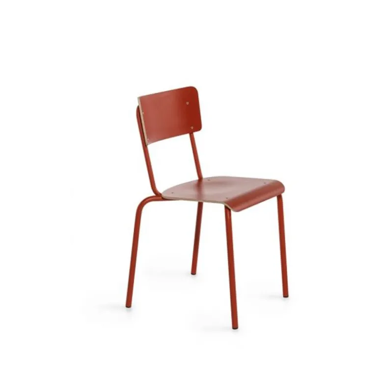Collège Chaise d'écolier vintage en métal et bois