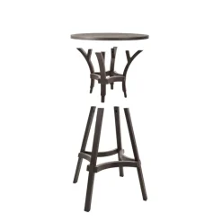 Combo Table de jardin ronde recyclée