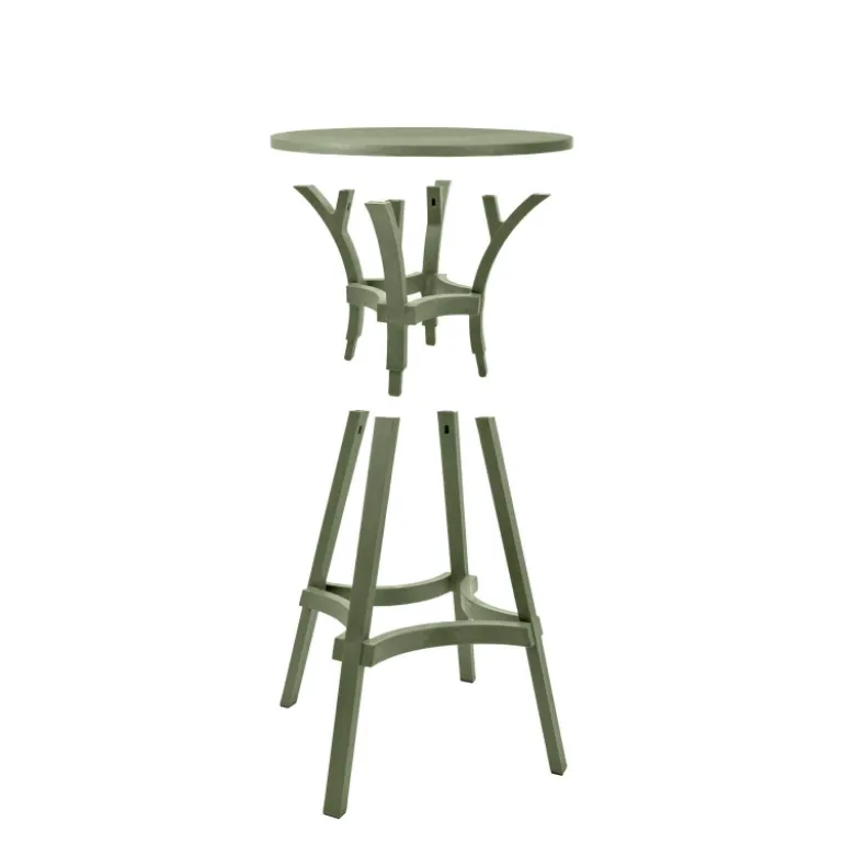 Combo Table ronde de cuisine recyclée